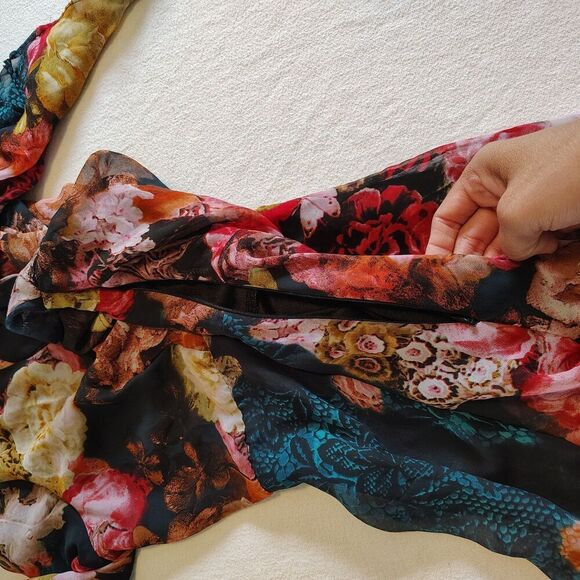 Venus Y2K Babydoll Top Sz 8 Split Bell Sleeve Floral Whimsigoth Fairygrunge - Picture 8 of 10